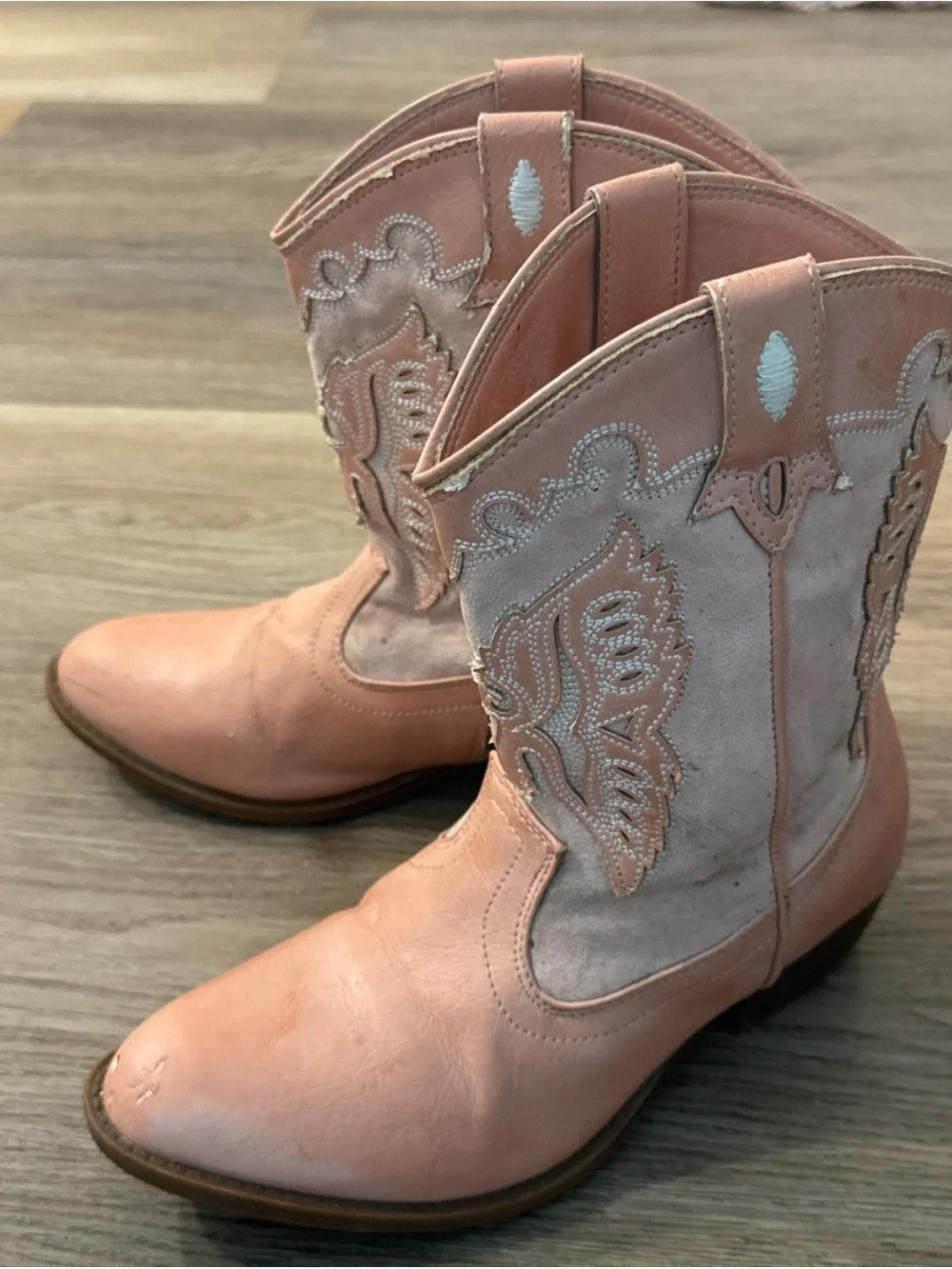 Frye Boots Girls Size 3 Carson Firebird Mid Pull On Western Cowboy Boot Pink